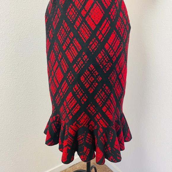 NINA LEONARD Red Dress Round Neck 1/2 sleeve Large - Picture 4 of 12